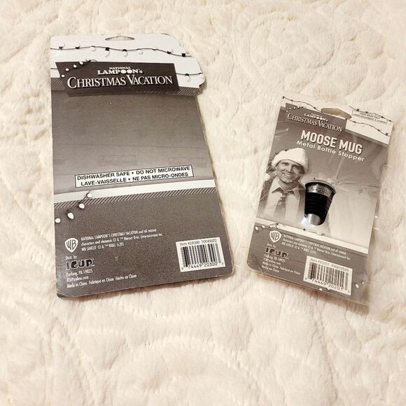 National Lampoons Christmas Vacation Gift Set Reusable Straws Bottle Stopper New - Picture 7 of 7
